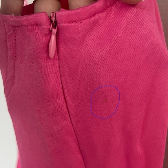 Zara Satin Mini Dress – Barbiecore 90s Coquette Babydoll - Hot Pink - Size M - Picture 11 of 15